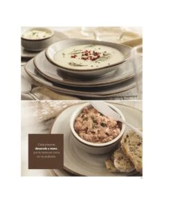 PLATO POSTRE 20,3 CM CORONA ARTISAN BEIGE -Bazar Casa Sole plato postre 203 cm corona artisan beige 4