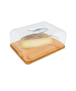 QUESERA CON TAPA DE PVC Y MADERA DE BAMBÚ NERTHUS FIH 676 -Bazar Casa Sole quesera con tapa de pvc y madera de bambu nerthus fih 676 2