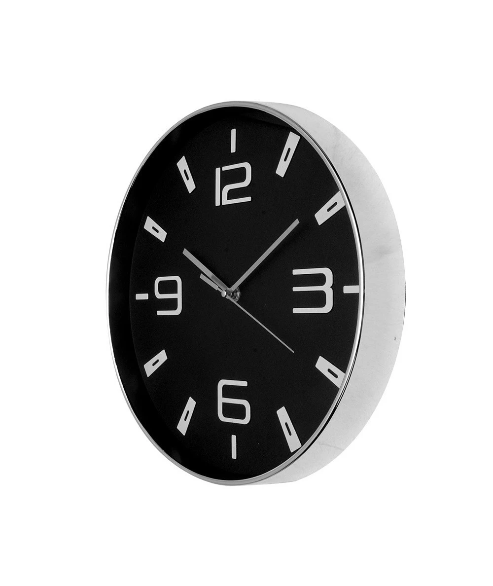 RELOJ DE PARED AROA PLATA/NEGRO 30D MOVIMIENTO CONTINUO 2 RELOJ DE PARED AROA PLATA/NEGRO 30D MOVIMIENTO CONTINUO - Imagen 2