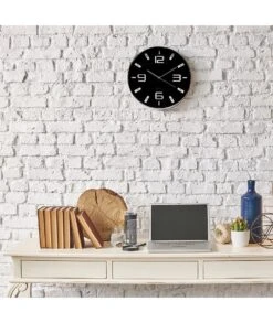 RELOJ DE PARED AROA PLATA/NEGRO 30D MOVIMIENTO CONTINUO 6 RELOJ DE PARED AROA PLATA/NEGRO 30D MOVIMIENTO CONTINUO -Bazar Casa Sole reloj de pared aroa platanegro 30d movimiento continuo 2