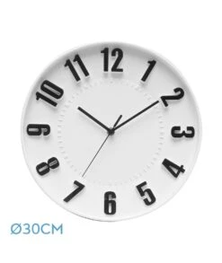 RELOJ DE PARED MINUTO BLANCO 25D MOVIMIENTO CONTINUO