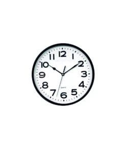 RELOJ MARCO NEGRO Y ESFERA BLANCA 25,3 CM -Bazar Casa Sole reloj marco negro y esfera blanca 253 cm 1