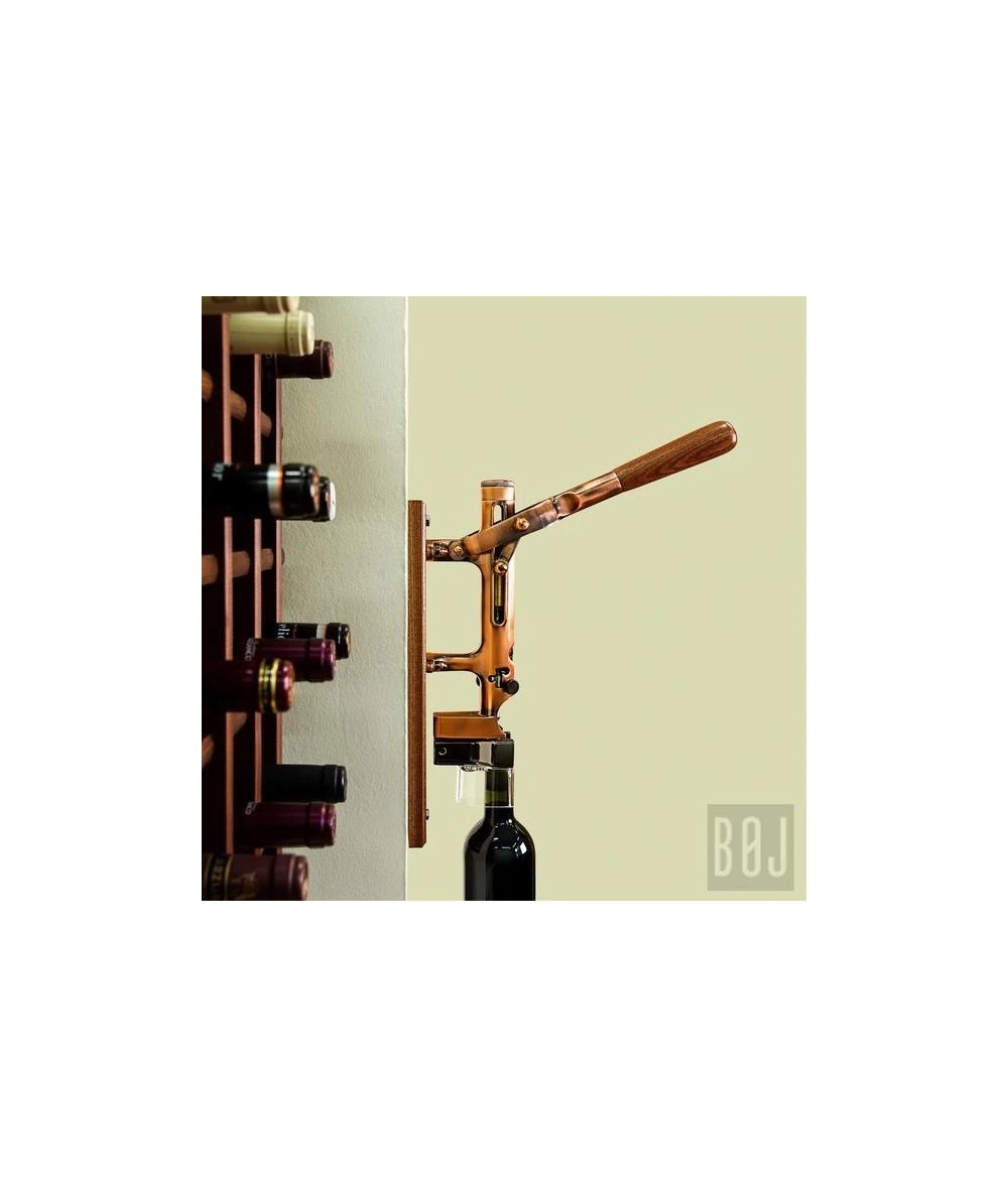 SACACORCHOS PARED COBRE ENVEJECIDO CON MADERA BOJ 3 SACACORCHOS PARED COBRE ENVEJECIDO CON MADERA BOJ - Imagen 3