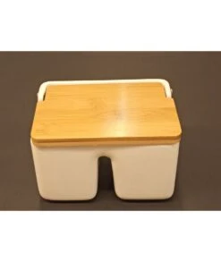 SALERO DOBLE CERAMICA+BAMBU IBILI 714950 -Bazar Casa Sole salero doble ceramicabambu ibili 714950 3