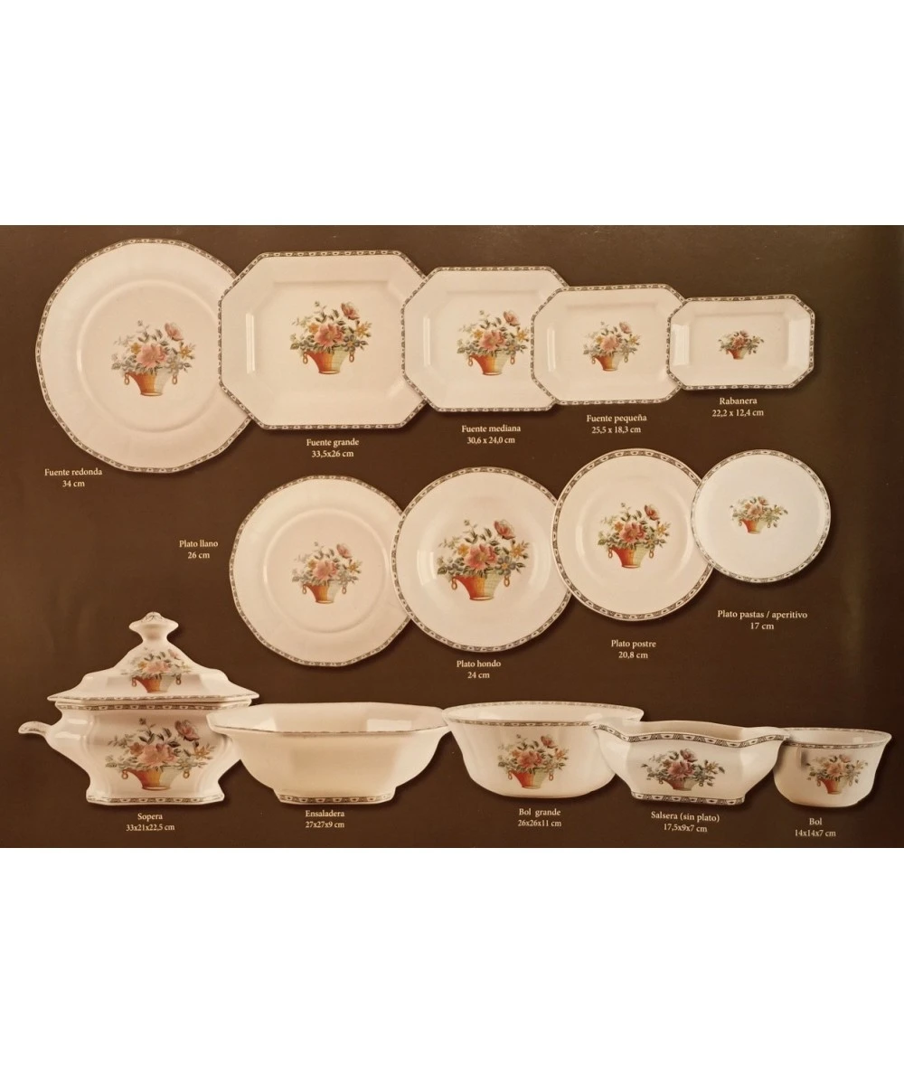 SALSERA CANASTO FLORAL LA CARTUJA DE SEVILLA 2 SALSERA CANASTO FLORAL LA CARTUJA DE SEVILLA - Imagen 2