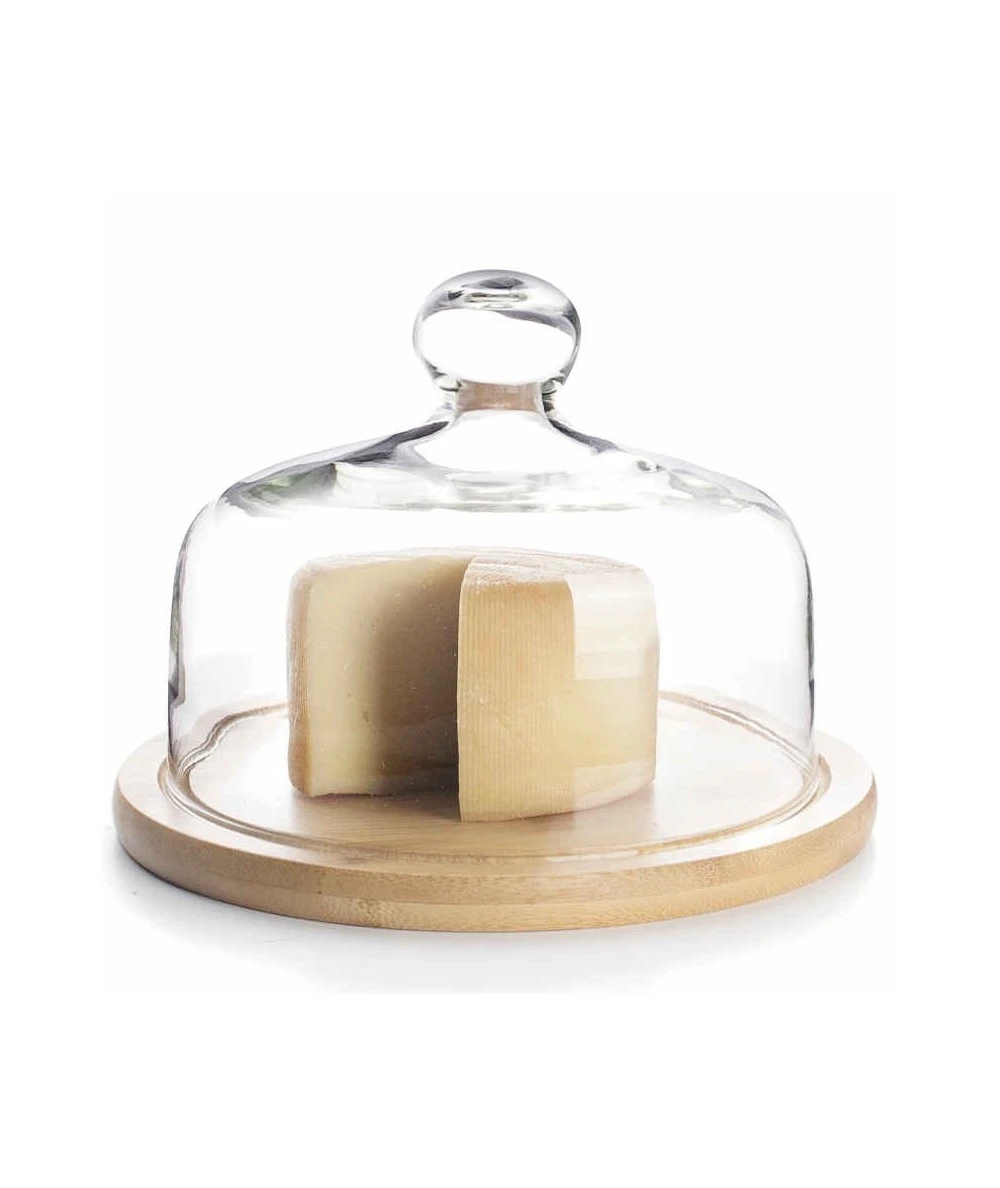 TAPA DE CRISTAL CON BASE DE MADERA 18CM IBILI 715518 2 TAPA DE CRISTAL CON BASE DE MADERA 18CM IBILI 715518 - Imagen 2