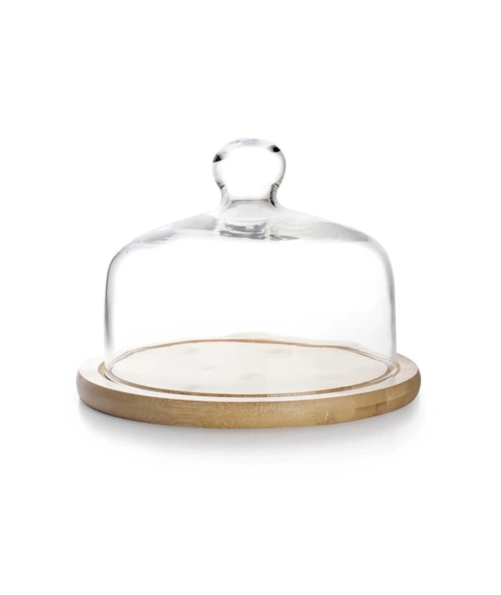 TAPA DE CRISTAL CON BASE DE MADERA 18CM IBILI 715518 3 TAPA DE CRISTAL CON BASE DE MADERA 18CM IBILI 715518 - Imagen 3