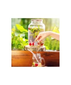 TARRO DISPENSADOR 8 LITROS CON GRIFO VIDRIO LA MEDITERRÁNEA