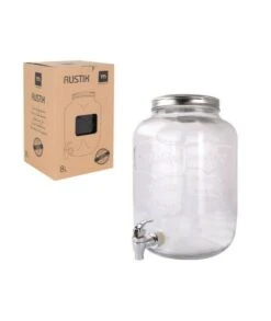 TARRO DISPENSADOR 8 LITROS CON GRIFO VIDRIO LA MEDITERRÁNEA 7 TARRO DISPENSADOR 8 LITROS CON GRIFO VIDRIO LA MEDITERRÁNEA -Bazar Casa Sole tarro dispensador 8 litros con grifo vidrio la mediterranea 3