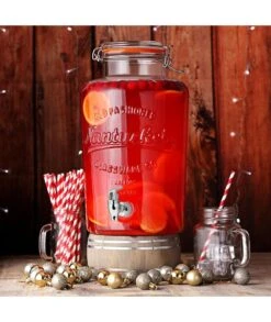 TARRO DISPENSADOR CON GRIFO 8 LITROS VIDRIO LA MEDITERRÁNEA