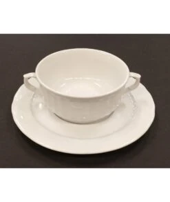 TAZA CONSOME CON PLATO SEVILLA BLANCO SANTA CLARA 78029