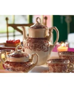 TAZA DE DESAYUNO CON PLATO LA CARTUJA DE SEVILLA AURORA 202 ROSA -Bazar Casa Sole taza de desayuno con plato la cartuja de sevilla aurora 202 rosa 2