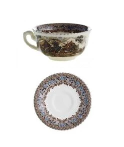 TAZA DE TÉ CON PLATO VIEJO MOLINO LA CARTUJA DE SEVILLA