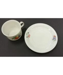 TAZA DESAYUNO CON PLATO FRUTAS PONTESA -Bazar Casa Sole taza desayuno con plato frutas pontesa 3