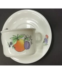 TAZA DESAYUNO CON PLATO FRUTAS PONTESA -Bazar Casa Sole taza desayuno con plato frutas pontesa 5