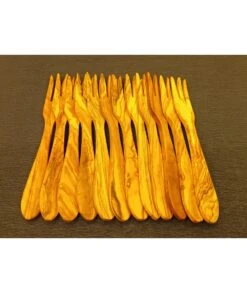 TENEDOR MESA 22 CM MADERA DE OLIVO -Bazar Casa Sole tenedor mesa 22 cm madera de olivo 2