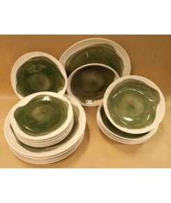 VAJILLA 18 PIEZAS BIDASOA ETHEREA VERDE -Bazar Casa Sole vajilla 18 piezas bidasoa etherea verde 2
