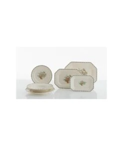 VAJILLA 27 PIEZAS CANASTO FLORAL LA CARTUJA DE SEVILLA