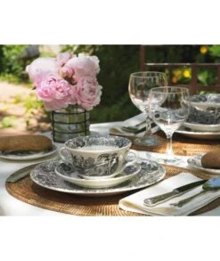 VAJILLA 27 PIEZAS NEGRO VISTAS LA CARTUJA DE SEVILLA 13 VAJILLA 27 PIEZAS NEGRO VISTAS LA CARTUJA DE SEVILLA -Bazar Casa Sole vajilla 27 piezas negro vistas la cartuja de sevilla 2