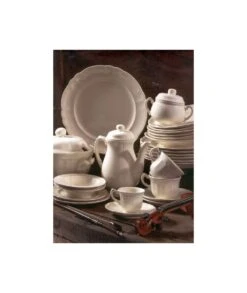 VAJILLA CON JUEGO DE CAFE NARANCO BLANCO