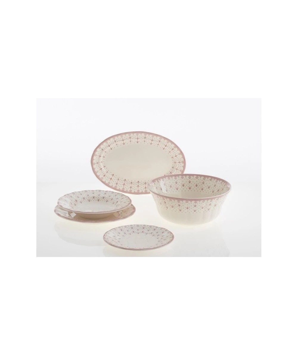 VAJILLA FLOR DE LIS ROSA 20 PIEZAS LA CARTUJA DE SEVILLA 1 VAJILLA FLOR DE LIS ROSA 20 PIEZAS LA CARTUJA DE SEVILLA