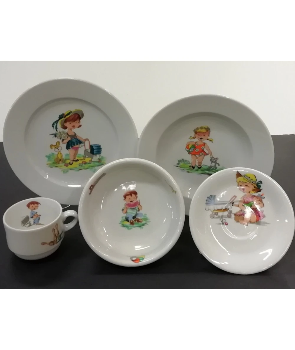 VAJILLA INFANTIL NIÑA 5 PIEZAS 2 VAJILLA INFANTIL NIÑA 5 PIEZAS - Imagen 2