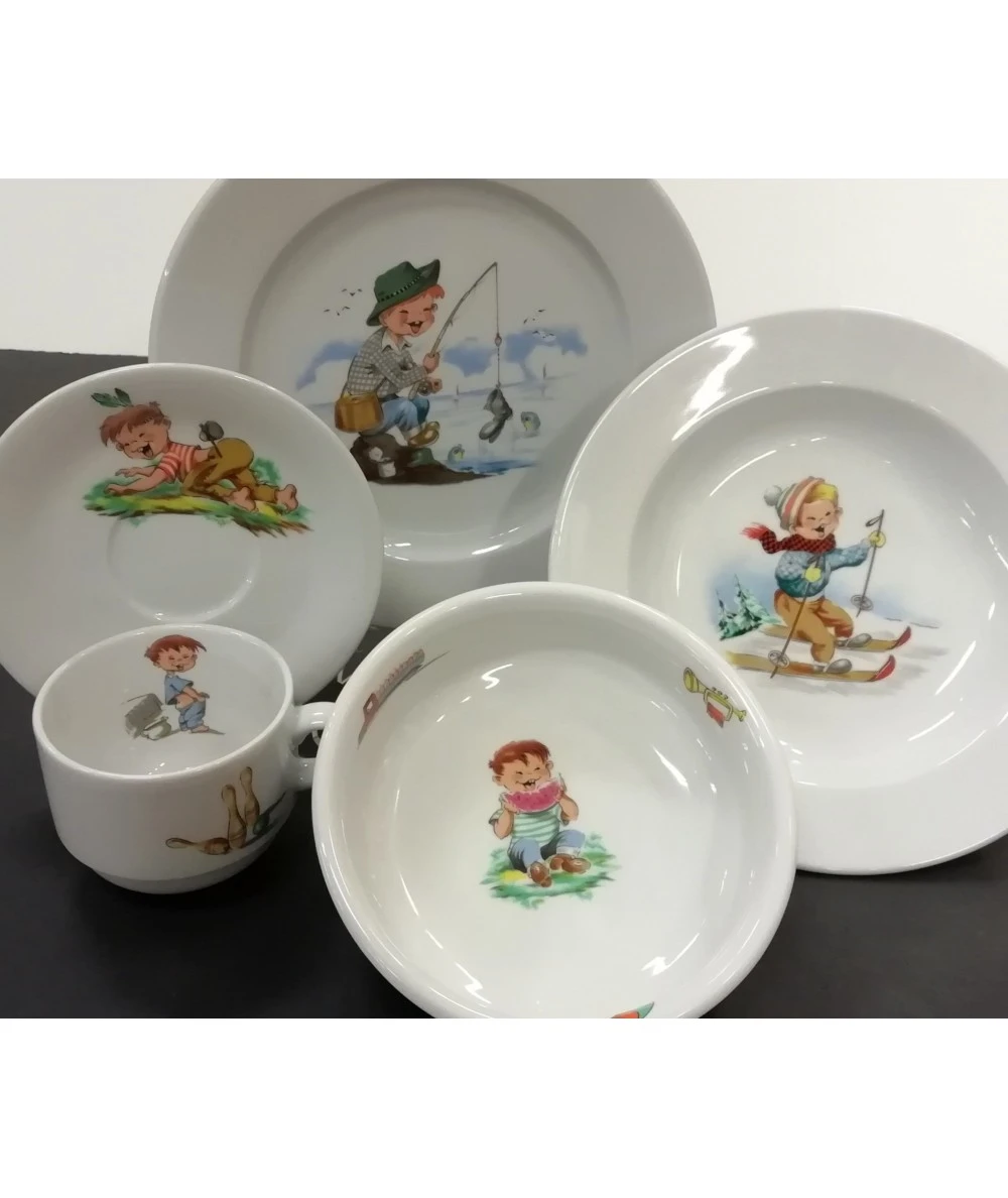 VAJILLA INFANTIL NIÑO 5 PIEZAS 2 VAJILLA INFANTIL NIÑO 5 PIEZAS - Imagen 2