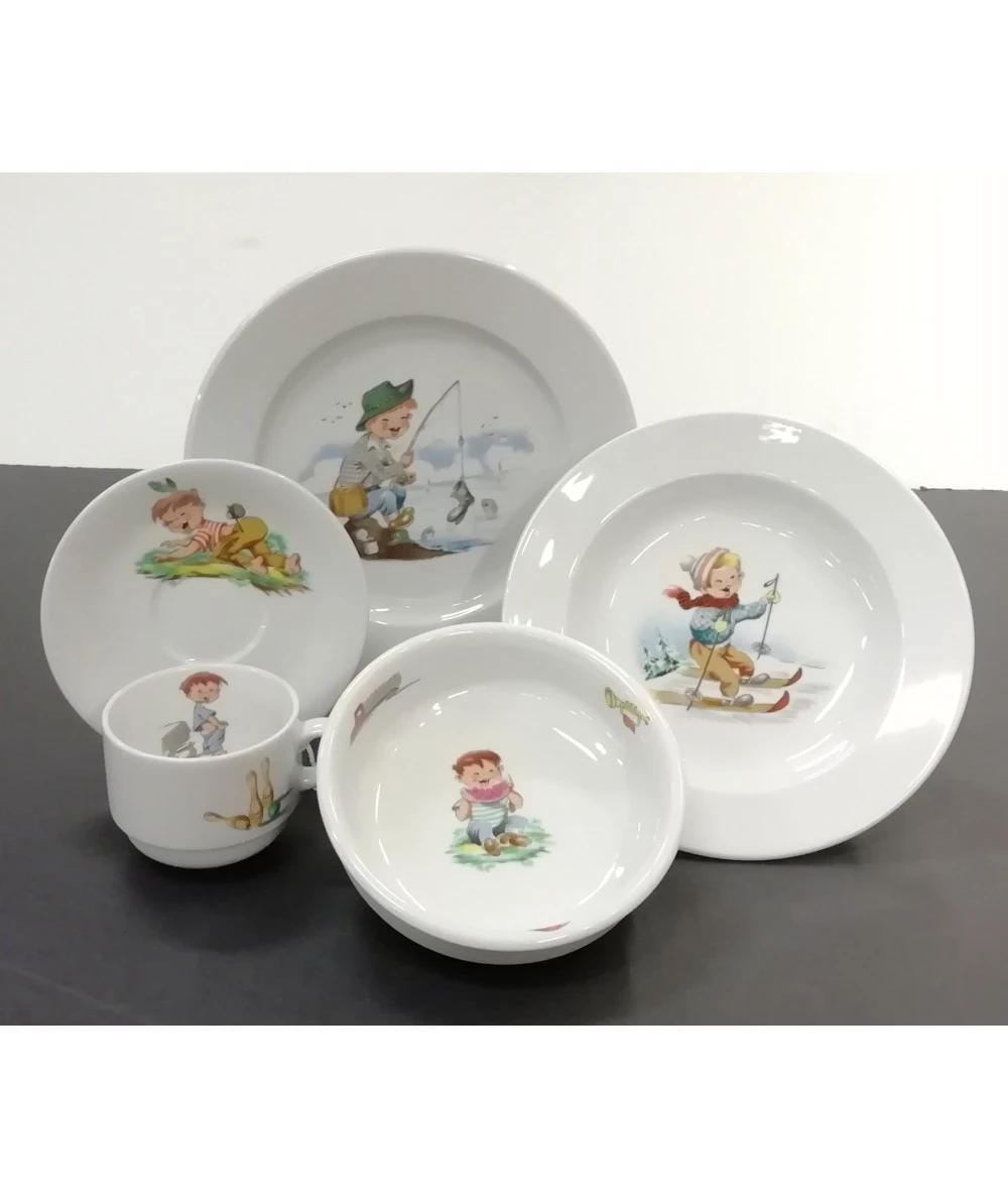 VAJILLA INFANTIL NIÑO 5 PIEZAS 1 VAJILLA INFANTIL NIÑO 5 PIEZAS