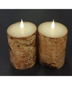 VELA LED DECORATIVA MADERA PEQUEÑA -Bazar Casa Sole vela led decorativa madera pequena 2